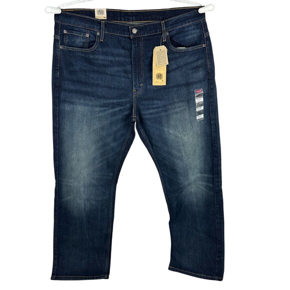 Levis 569 Loose Straight Stretch Jeans Mens Size 40X32 Dark Flexible Fit Denim - Picture 1 of 10